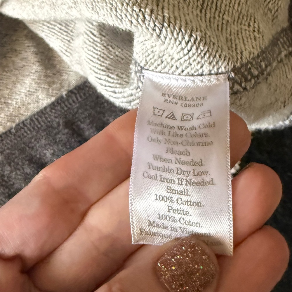 Everlane The Crew Sweatshirt in marled grey cotton S - Picture 5 of 6
